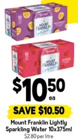 Drakes Mount Franklin Lightly Sparkling Water offer