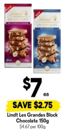 Drakes Lindt Les Grandes Block Chocolate offer