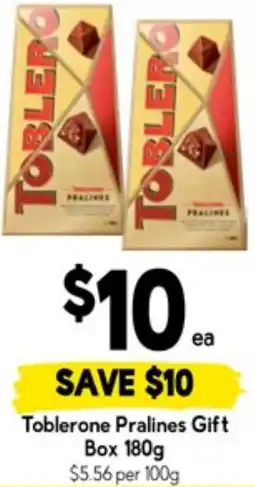 Drakes Toblerone Pralines Gift Box offer