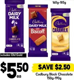 Drakes Cadbury Block Chocolate offer