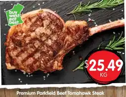 Spudshed Premium Parkfield Beef Tomahawk Steak offer