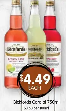 Spudshed Bickfords Cordial offer
