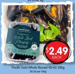 Spudshed Pacific Gold Whole Mussel 40/60 offer