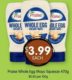 Spudshed Praise Whole Egg Mayo Squeeze offer
