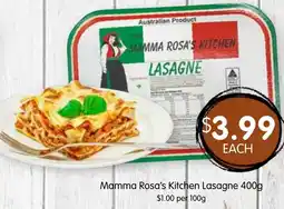 Spudshed Mamma Rosa's Kitchen Lasagne offer
