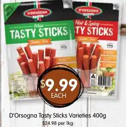 Spudshed D'Orsogna Tasty Sticks Varieties offer