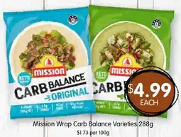 Spudshed Mission Wrap Carb Balance offer