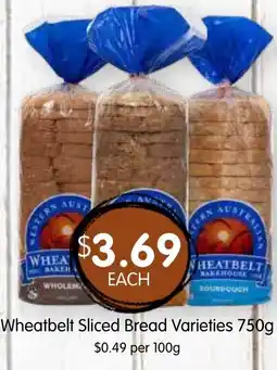 Spudshed Wheatbelt Sliced Bread Varieties offer