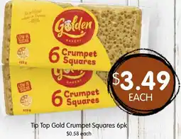 Spudshed Tip Top Gold Crumpet Squares offer
