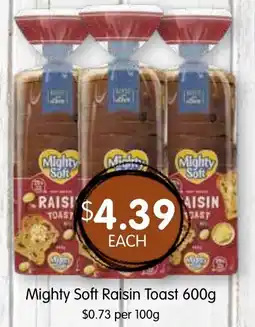 Spudshed Mighty Soft Raisin Toast offer