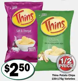 Friendly Grocer Thins Potato Chips offer