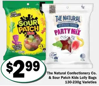 The Natural Confectionery Co. & Sour Patch Kids Lolly Bags