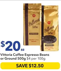 Ritchies Vittoria coffee espresso beans or ground offer