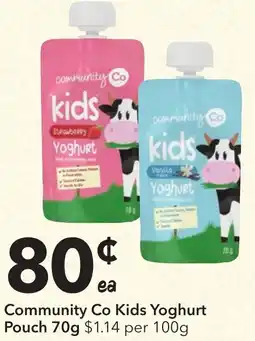 Ritchies Community Co Kids Yoghurt Pouch offer