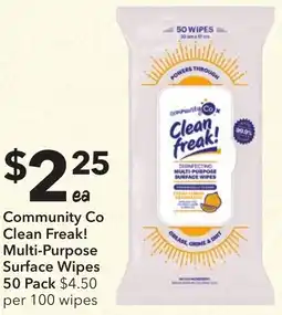 Ritchies Community Co Clean Freak! Multi-Purpose Surface Wipes offer