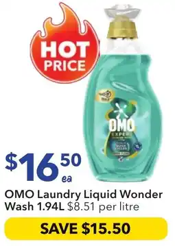Ritchies OMO Laundry Liquid Wonder Wash offer