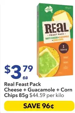 Ritchies Real Feast Pack Cheese + Guacamole + Corn Chips offer