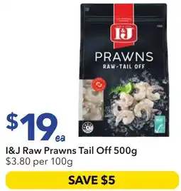 Ritchies I&J Raw Prawns Tail Off offer