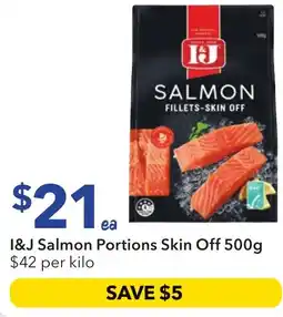 Ritchies I&J Salmon Portions Skin Off offer