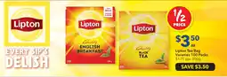 Ritchies Lipton Tea Bag offer