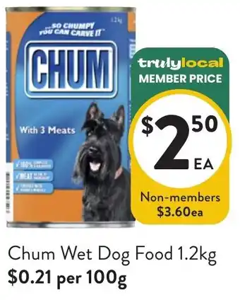 Chum Wet Dog Food