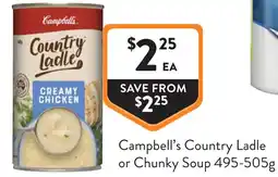 Foodworks Campbell's Country Ladle or Chunky Soup offer