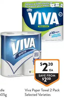 Foodworks Viva Paper Towel offer