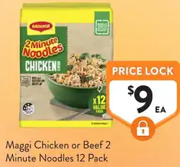 Foodworks Maggi Chicken or Beef 2 Minute Noodles offer