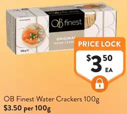 Foodworks OB Finest Water Crackers offer