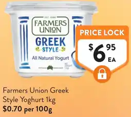 Foodworks Farmers Union Greek Style Yoghurt offer