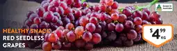Foodworks Healthy snack red seedless grapes offer