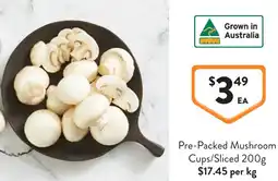 Foodworks Pre-Packed Mushroom Cups/Sliced offer