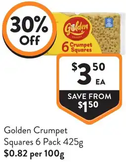 Foodworks Golden Crumpet Squares offer