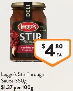 Foodworks Leggo's Stir Through Sauce offer