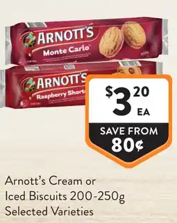 Foodworks Arnott's Cream or Iced Biscuits offer