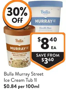 Foodworks Bulla Murray Street Ice Cream Tub offer