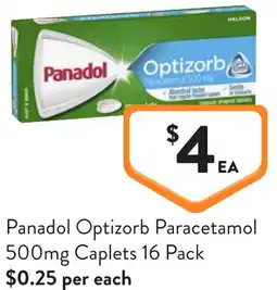 Foodworks Panadol Optizorb Paracetamol offer
