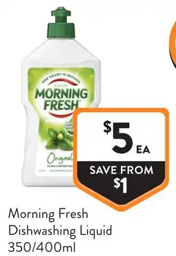 Foodworks Morning Fresh Dishwashing Liquid offer
