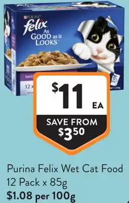 Foodworks Purina Felix Wet Cat Food offer