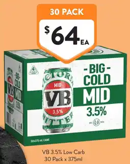 Foodworks VB 3.5% Low Carb offer