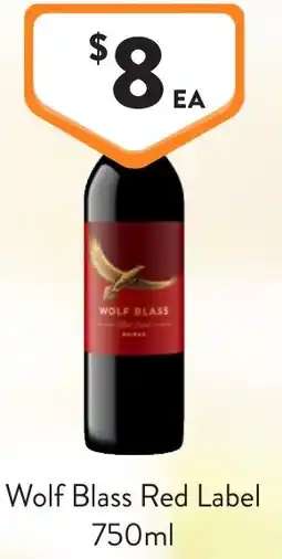 Foodworks Wolf Blass Red Label offer