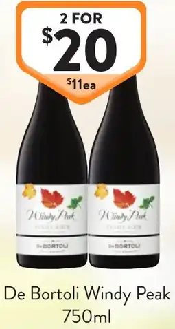 Foodworks De Bortoli Windy Peak offer