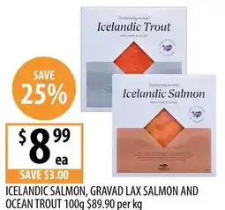 Supabarn Icelandic salmon, gravad lax salmon and ocean trout offer