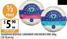 Supabarn Tasmanian heritage camembert and double brie offer