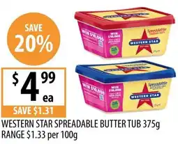 Supabarn Western star spreadable butter tub offer