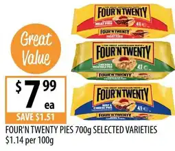 Supabarn Four'n twenty pies offer