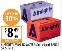Supabarn Almighty sparkling water offer