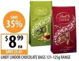 Supabarn Lindt lindor chocolate bags offer