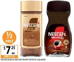 Supabarn Nescafe blend 43 and gold instant coffee offer