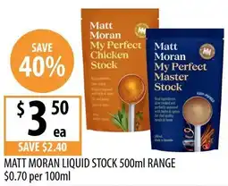 Supabarn Matt moran liquid stock offer